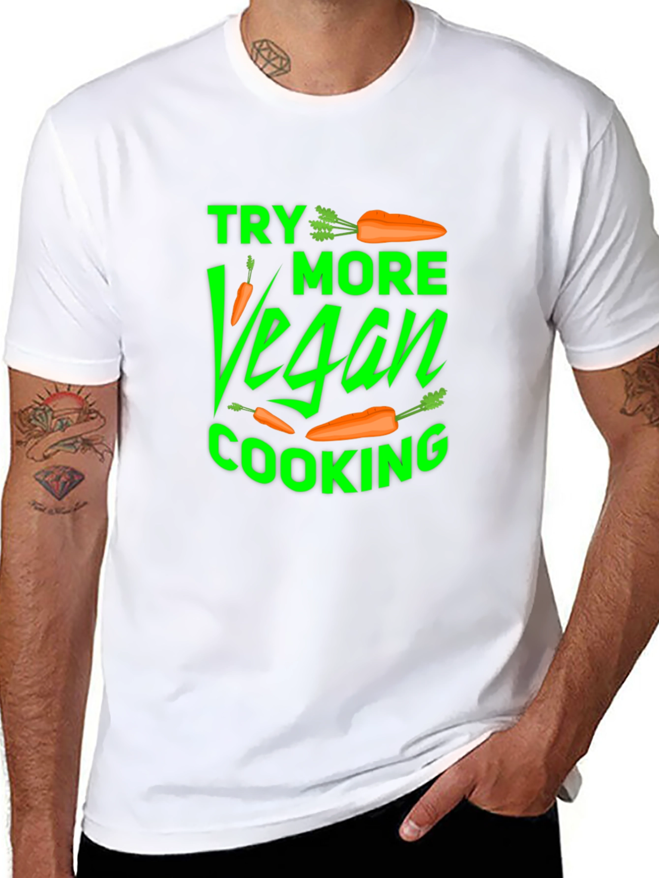 Vegan Cooking T-Shirt - Try More Vegan