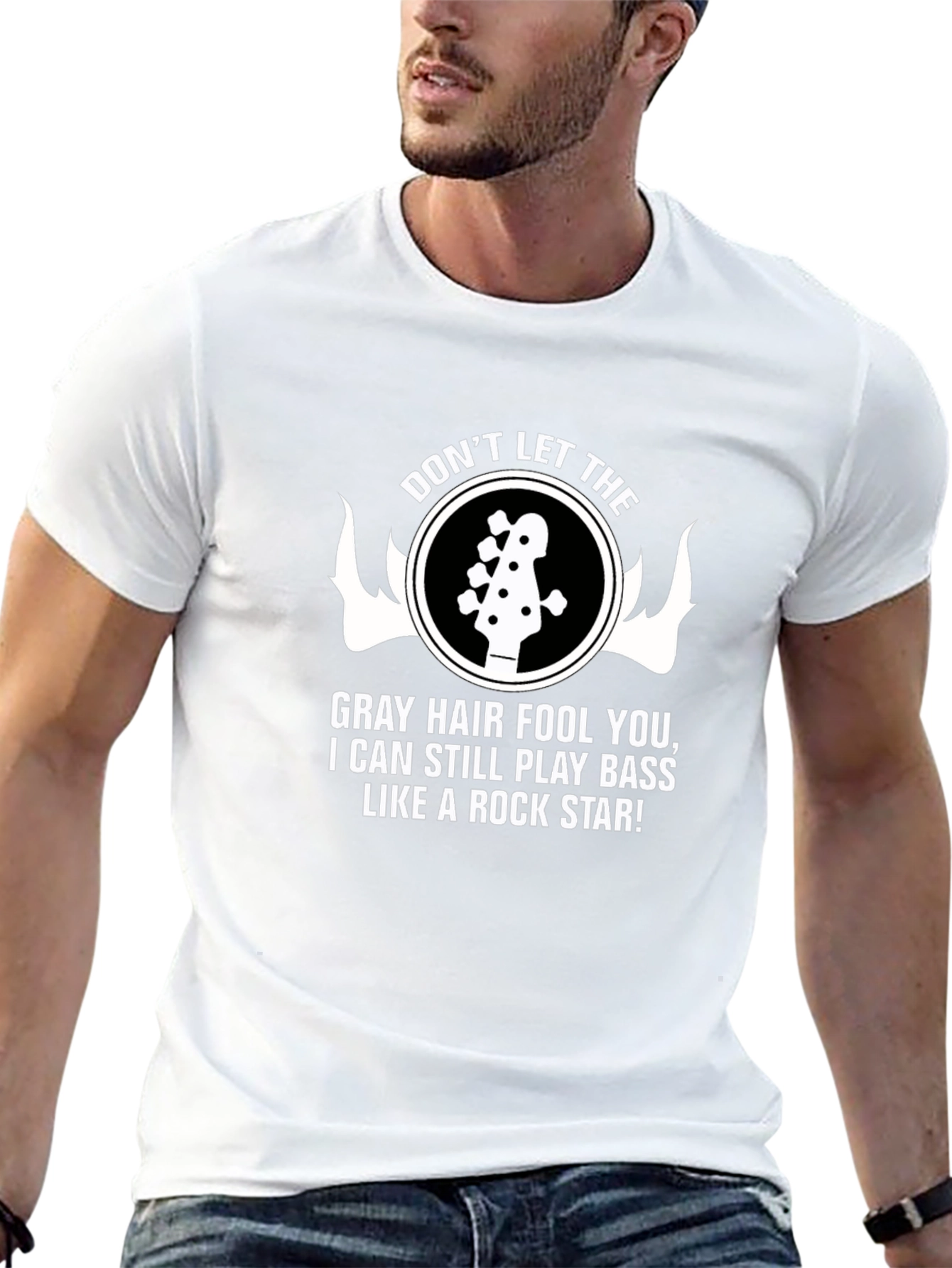 Rock Star Bass Player Graphic T-Shirt