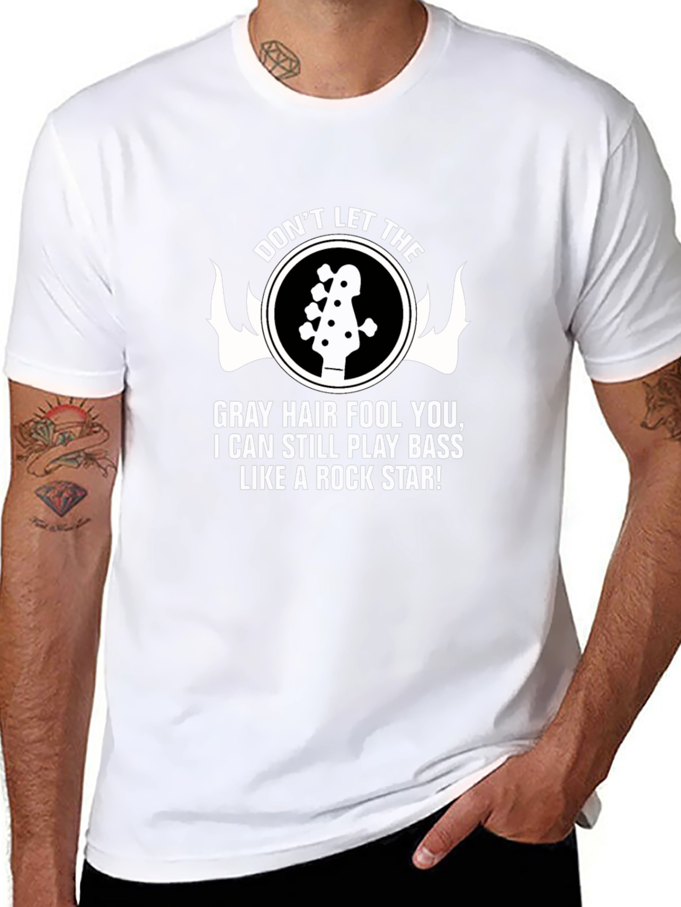Rock Star Bass Player Graphic T-Shirt