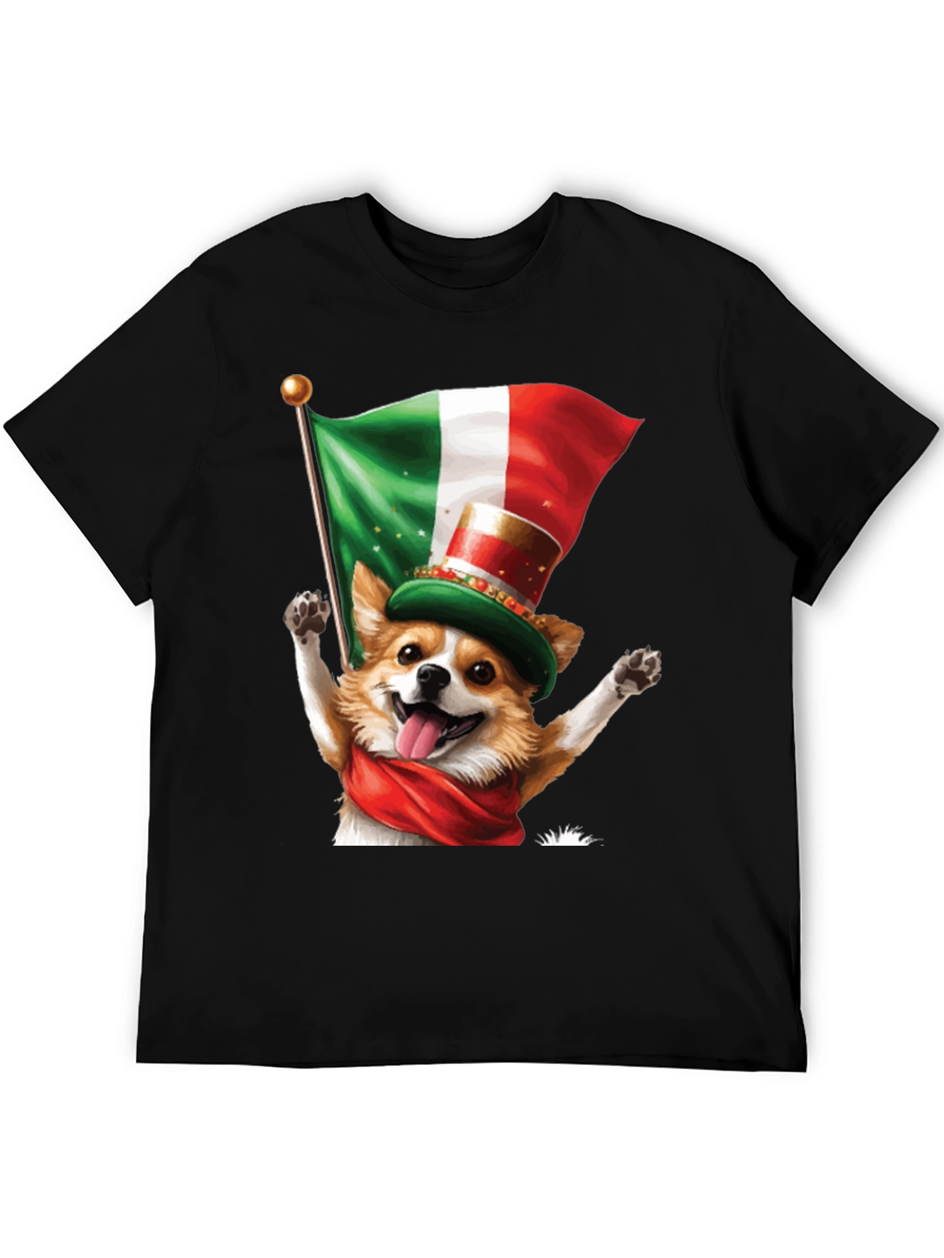 Italian Pride Dog Graphic Tee - St. Patricks Day