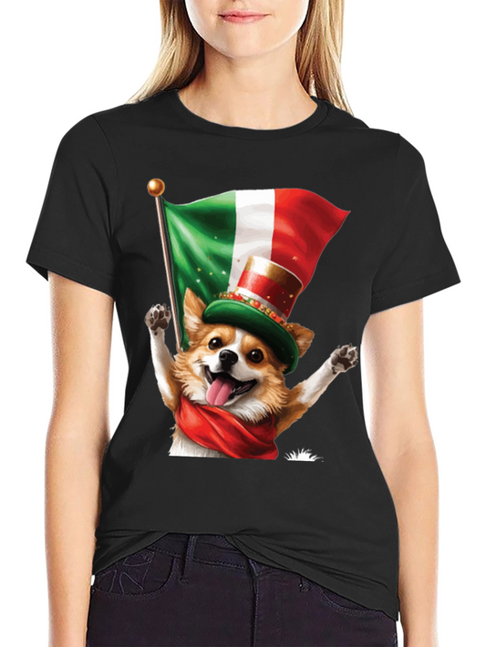 Italian Pride Dog Graphic Tee - St. Patricks Day