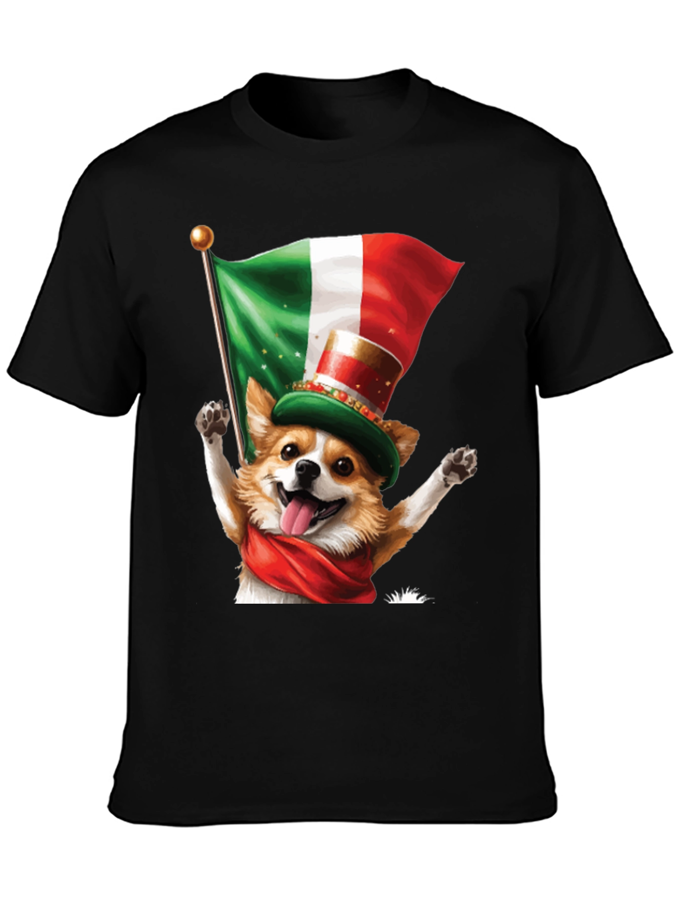 Italian Pride Dog Graphic Tee - St. Patricks Day