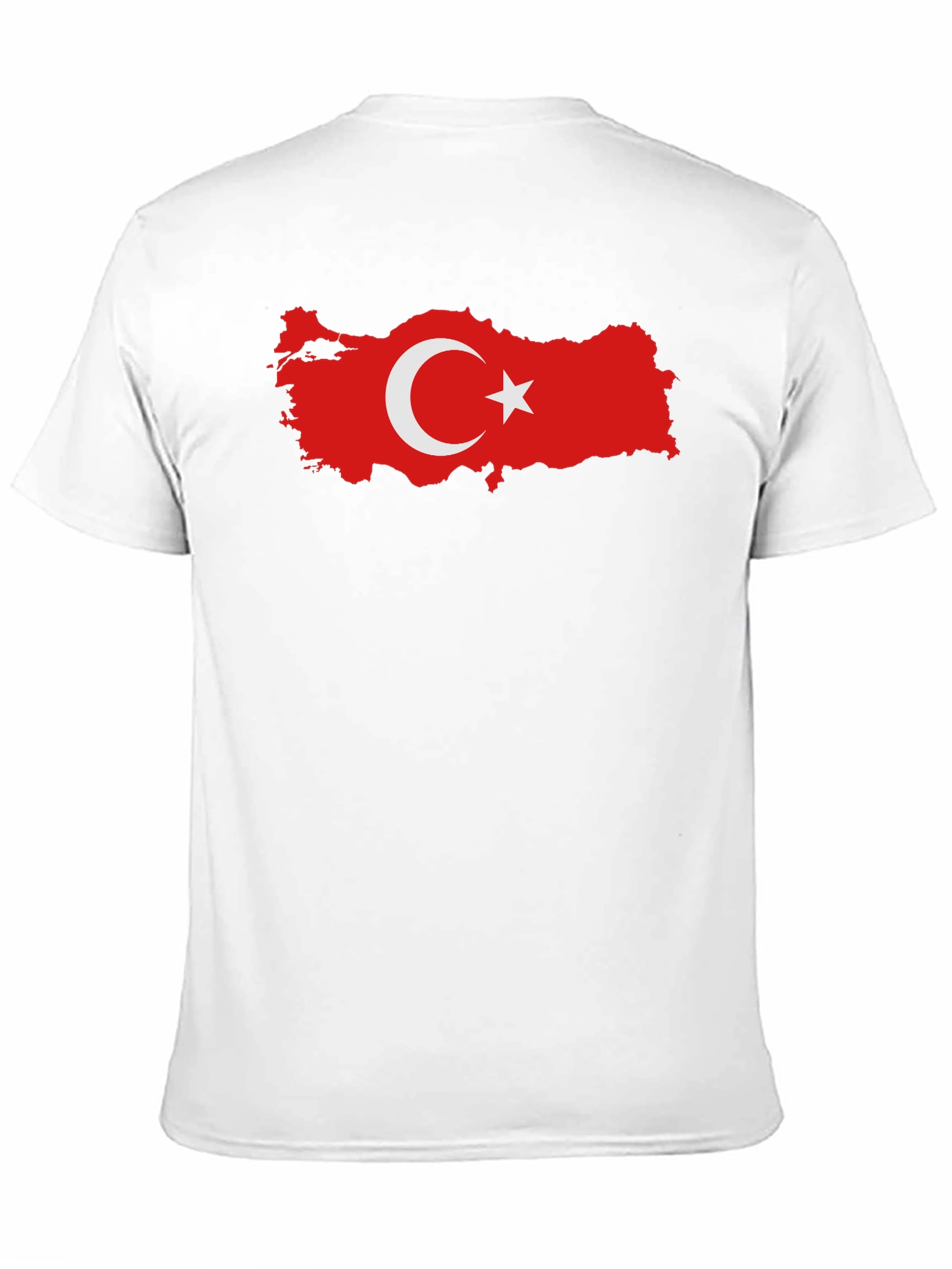 Turkey Flag Map Black T-Shirt Graphic Tee