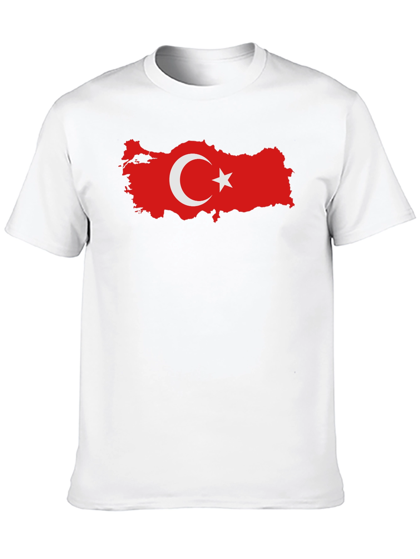 Turkey Flag Map Black T-Shirt Graphic Tee