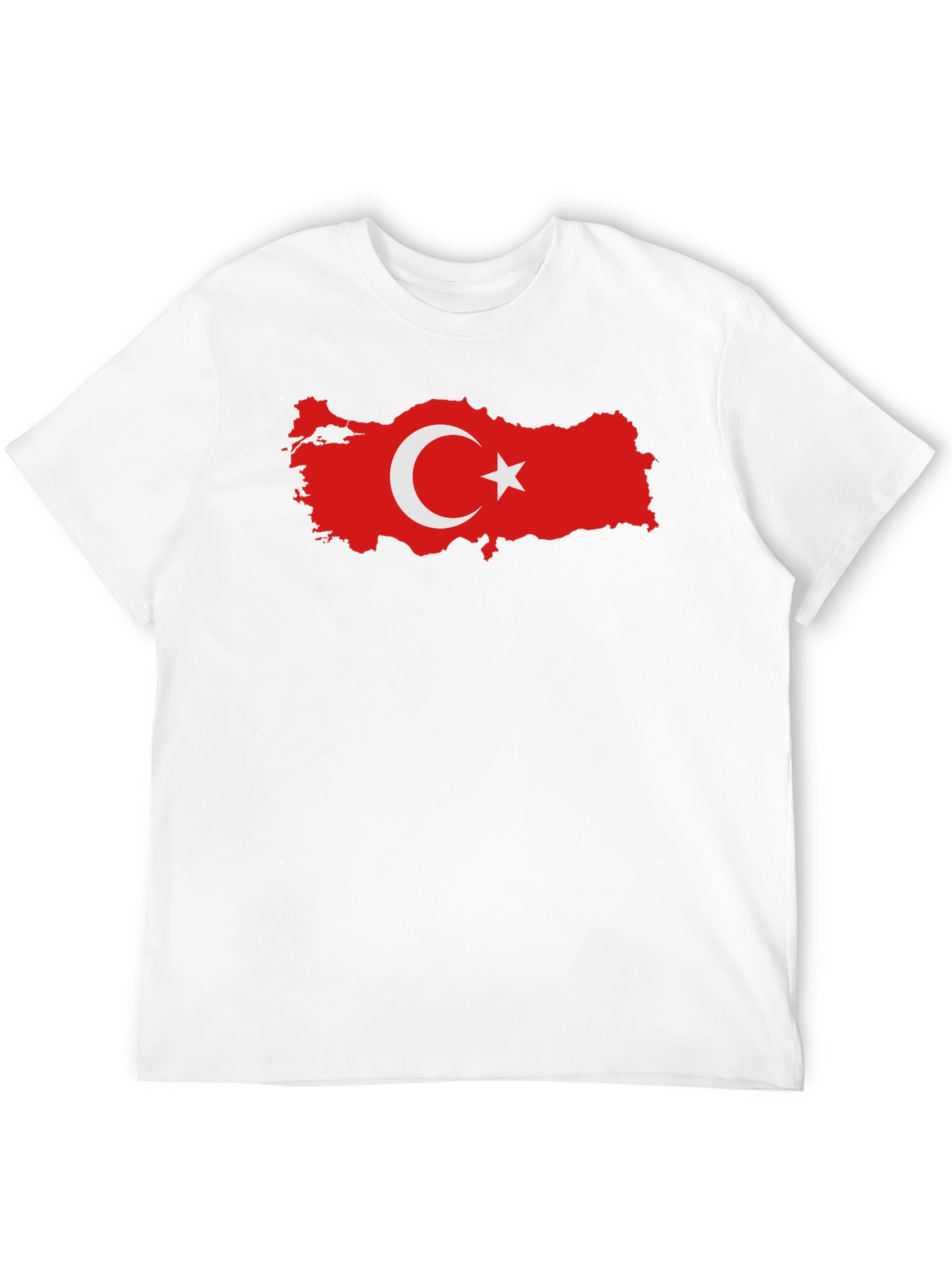 Turkey Flag Map Black T-Shirt Graphic Tee