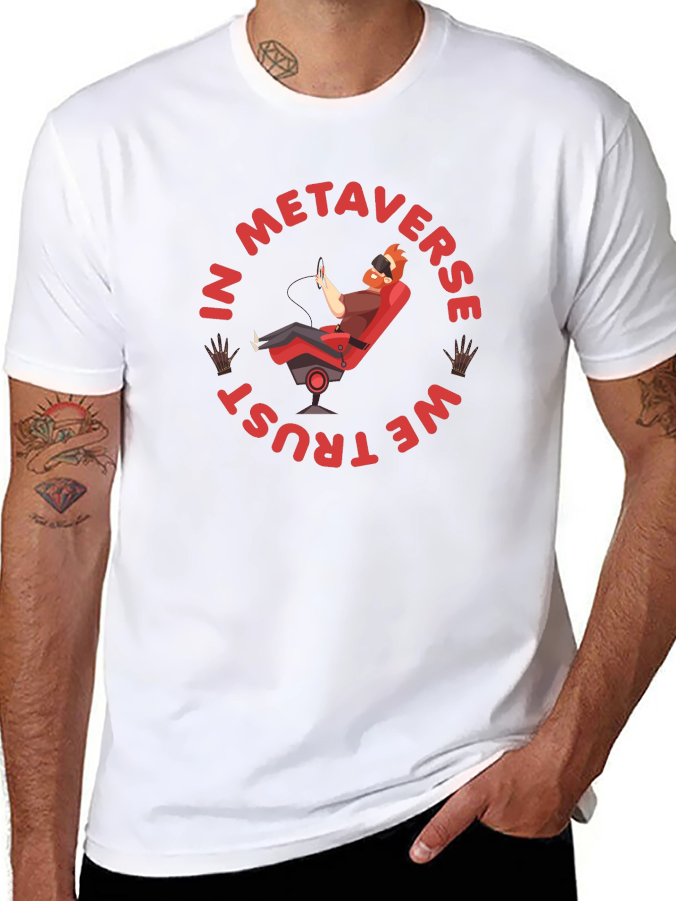 Metaverse Trust Graphic T-Shirt - Black