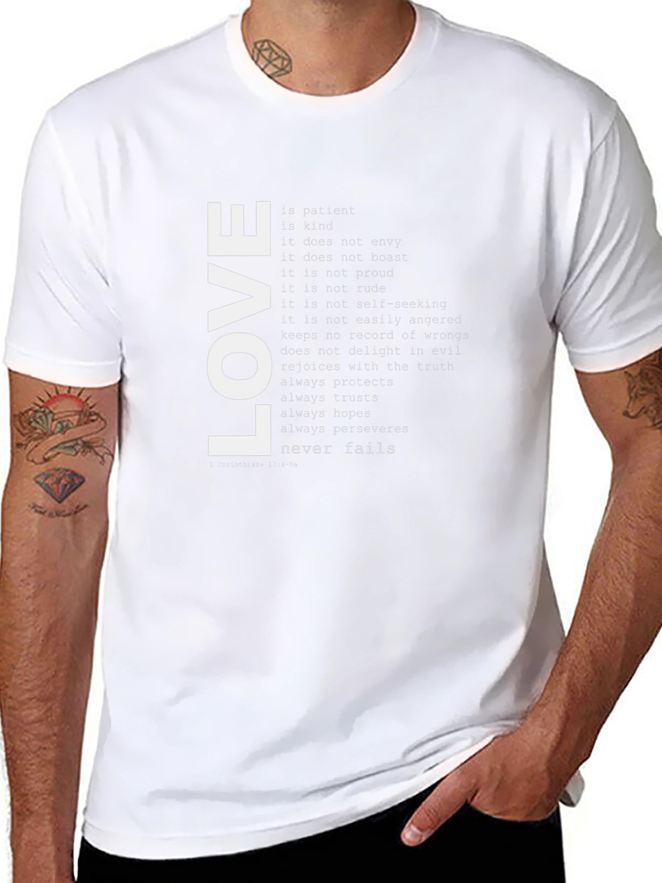 Love Never Fails Graphic Tee - Black