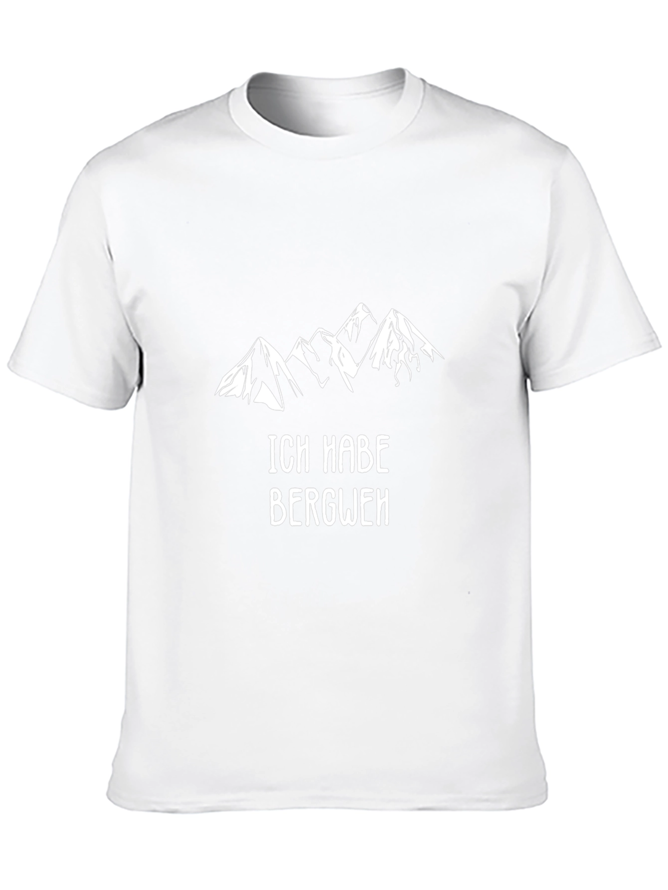Ich Habe Bergweh Mountain Graphic Black T-Shirt