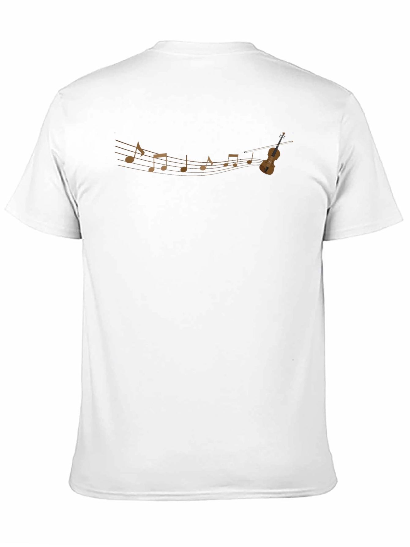 Musical Notes & Violin Graphic T-Shirt