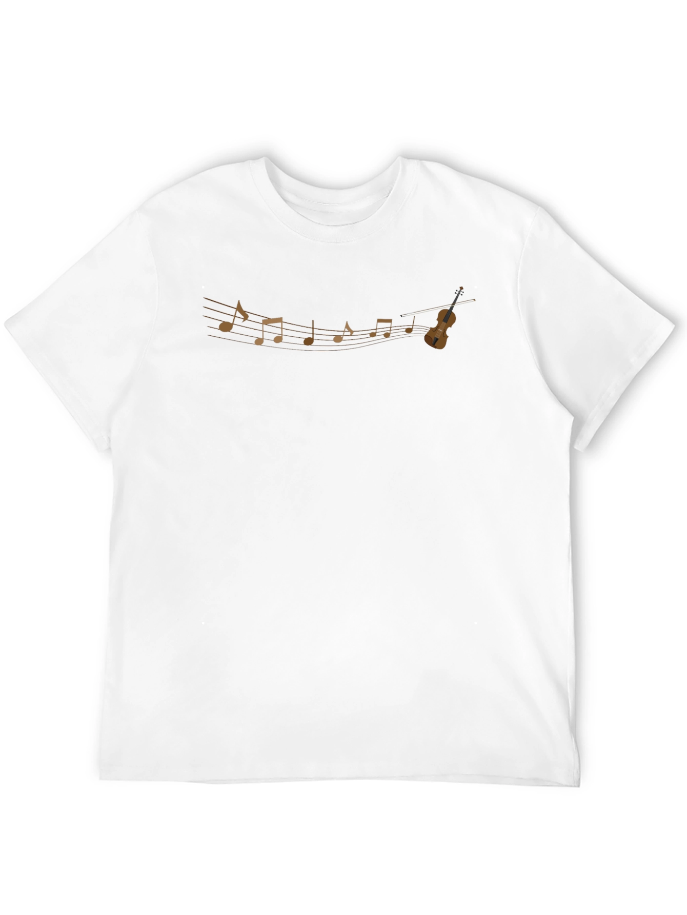 Musical Notes & Violin Graphic T-Shirt