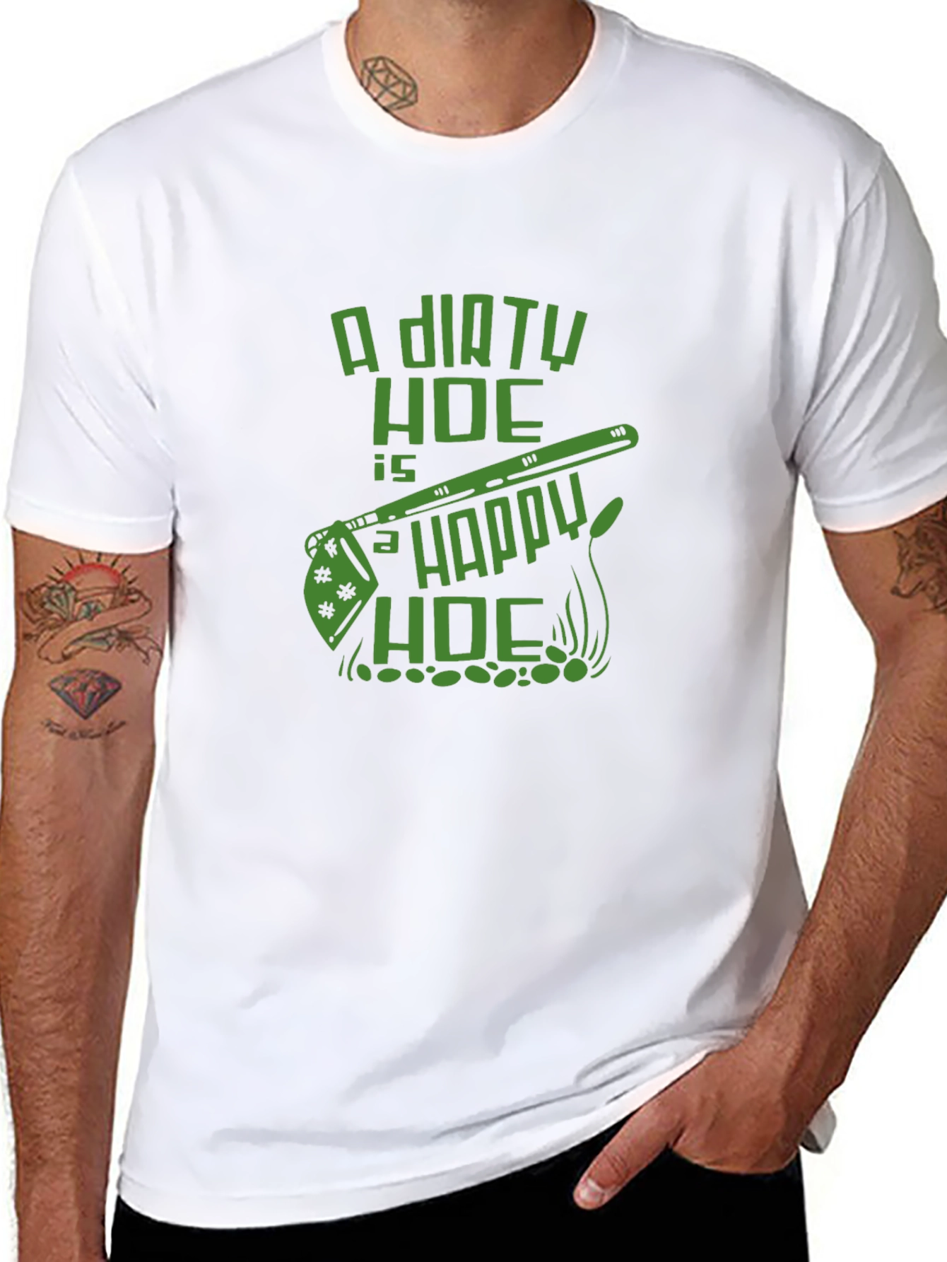 Dirty Hoe Happy Hoe Graphic T-Shirt