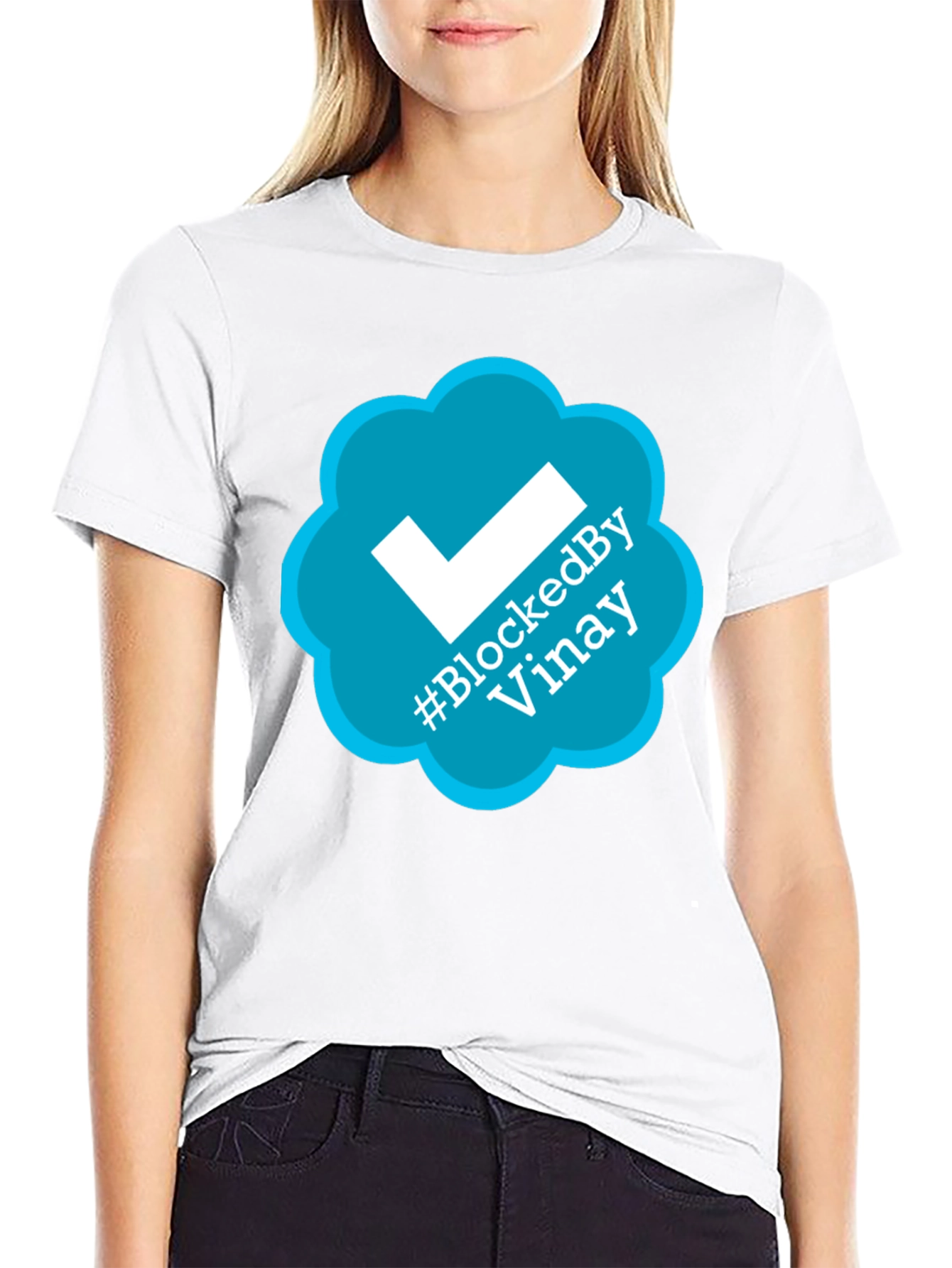 Blocked By Vinay T-Shirt - Trendy Graphic Tee