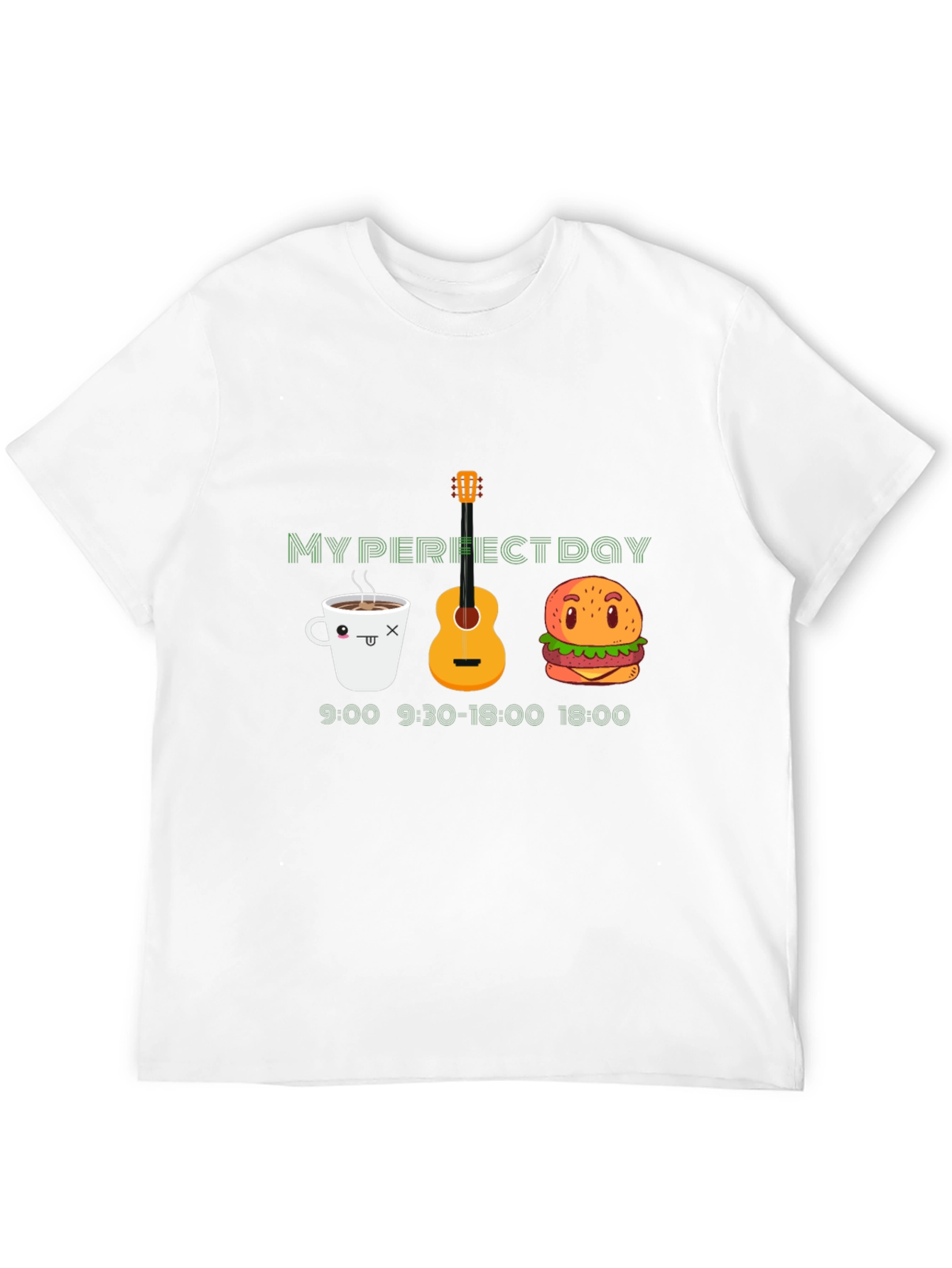 My Perfect Day Black Graphic T-Shirt