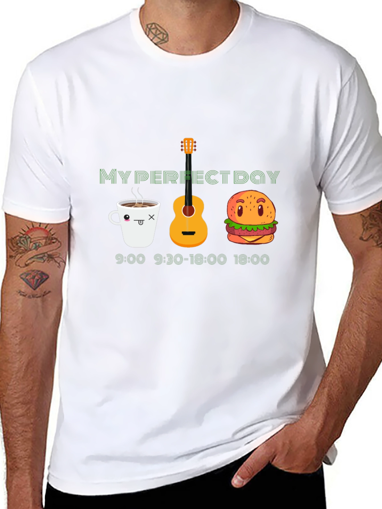 My Perfect Day Black Graphic T-Shirt