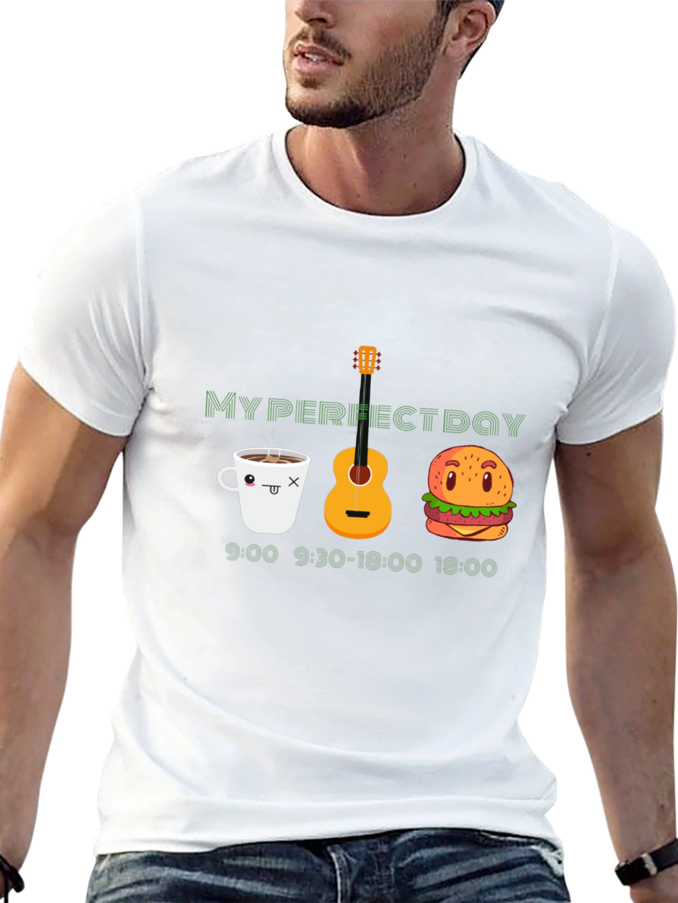 My Perfect Day Black Graphic T-Shirt