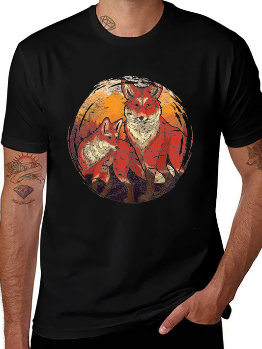 Fox Graphic Tee - Vintage Style