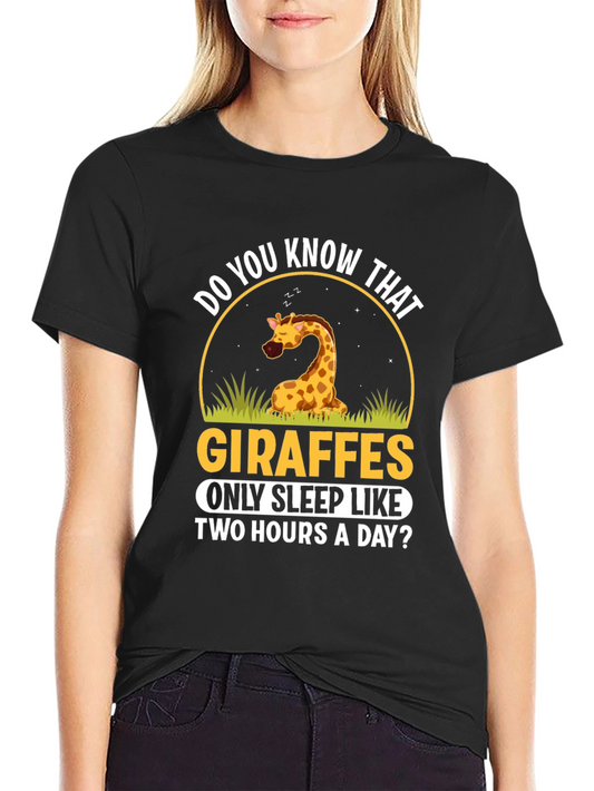 Giraffe Sleep T-Shirt - Do You Know That? Funny Graphic Tee