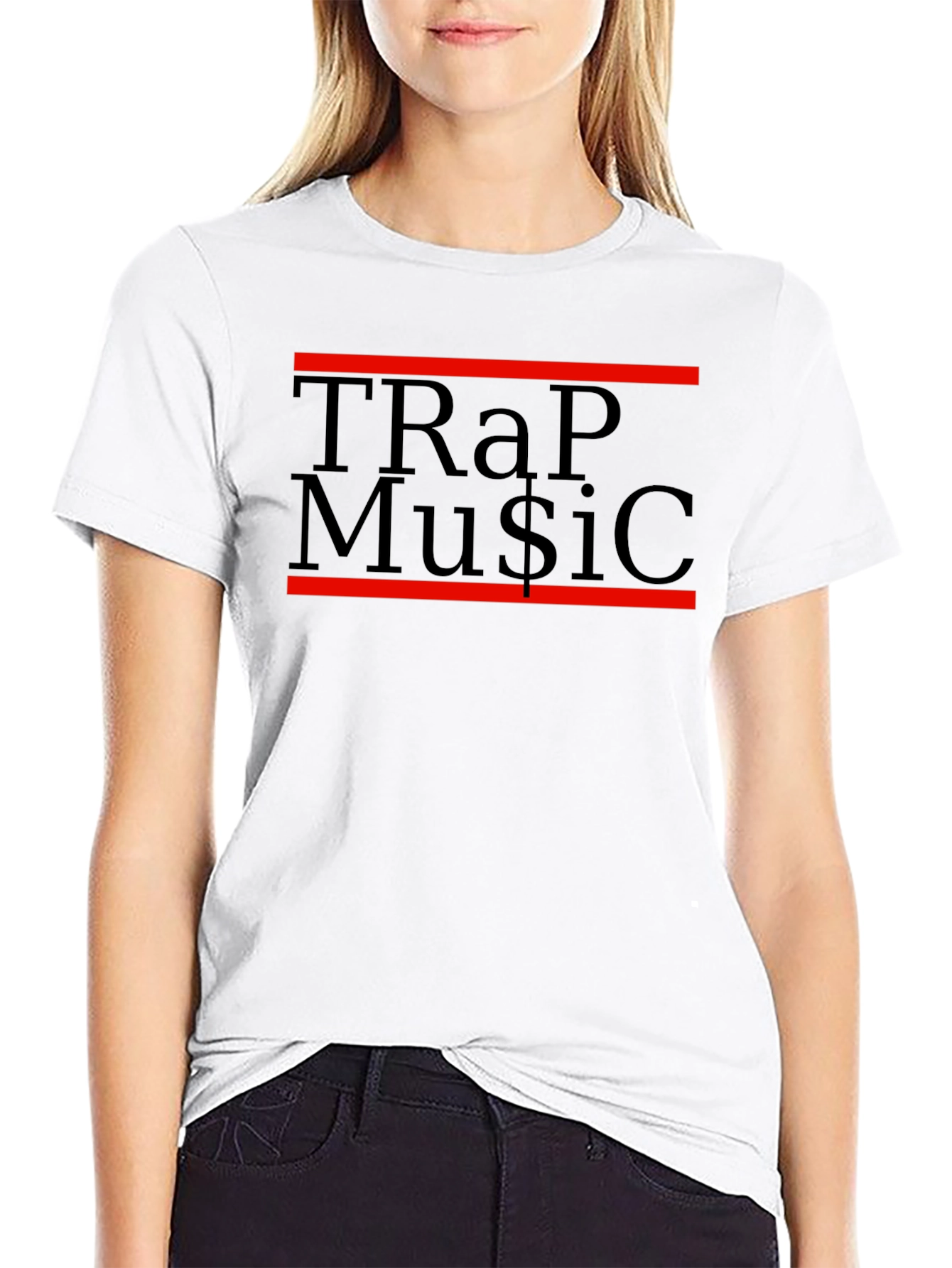 TRap Mu$ic Black Graphic Tee