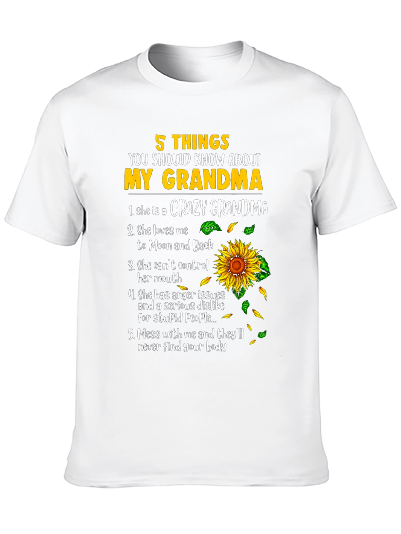 5 Things About My Grandma T-Shirt