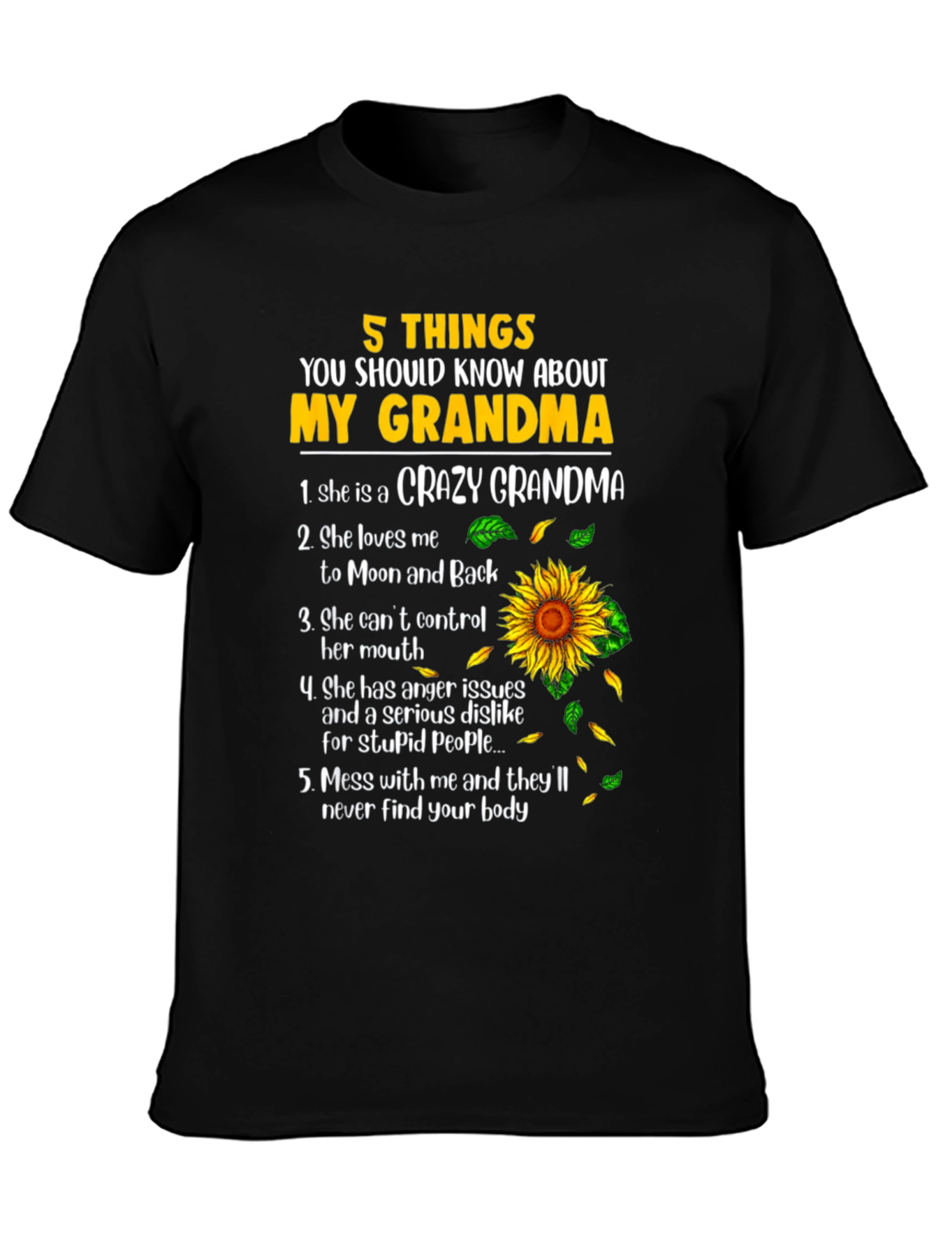 5 Things About My Grandma T-Shirt