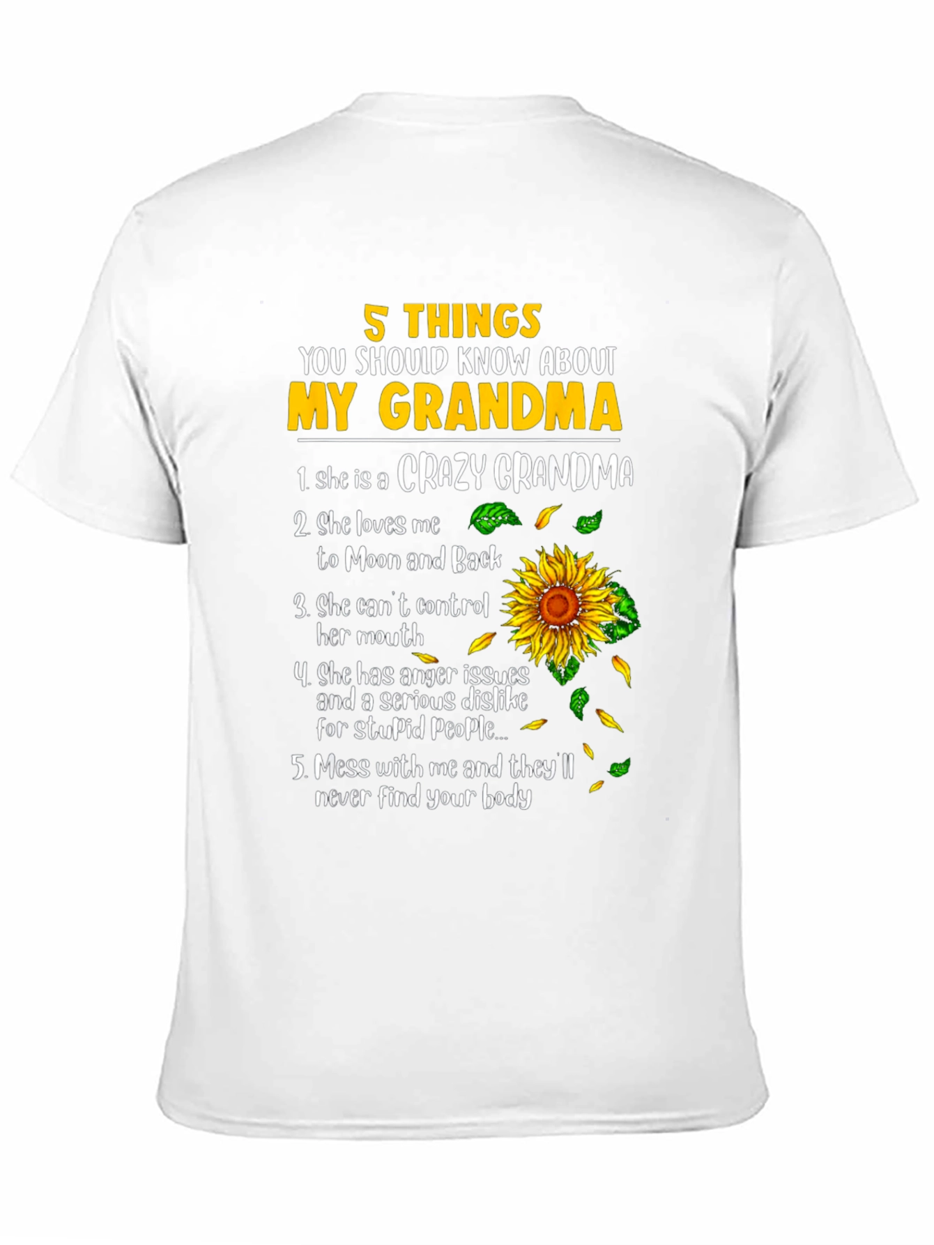 5 Things About My Grandma T-Shirt