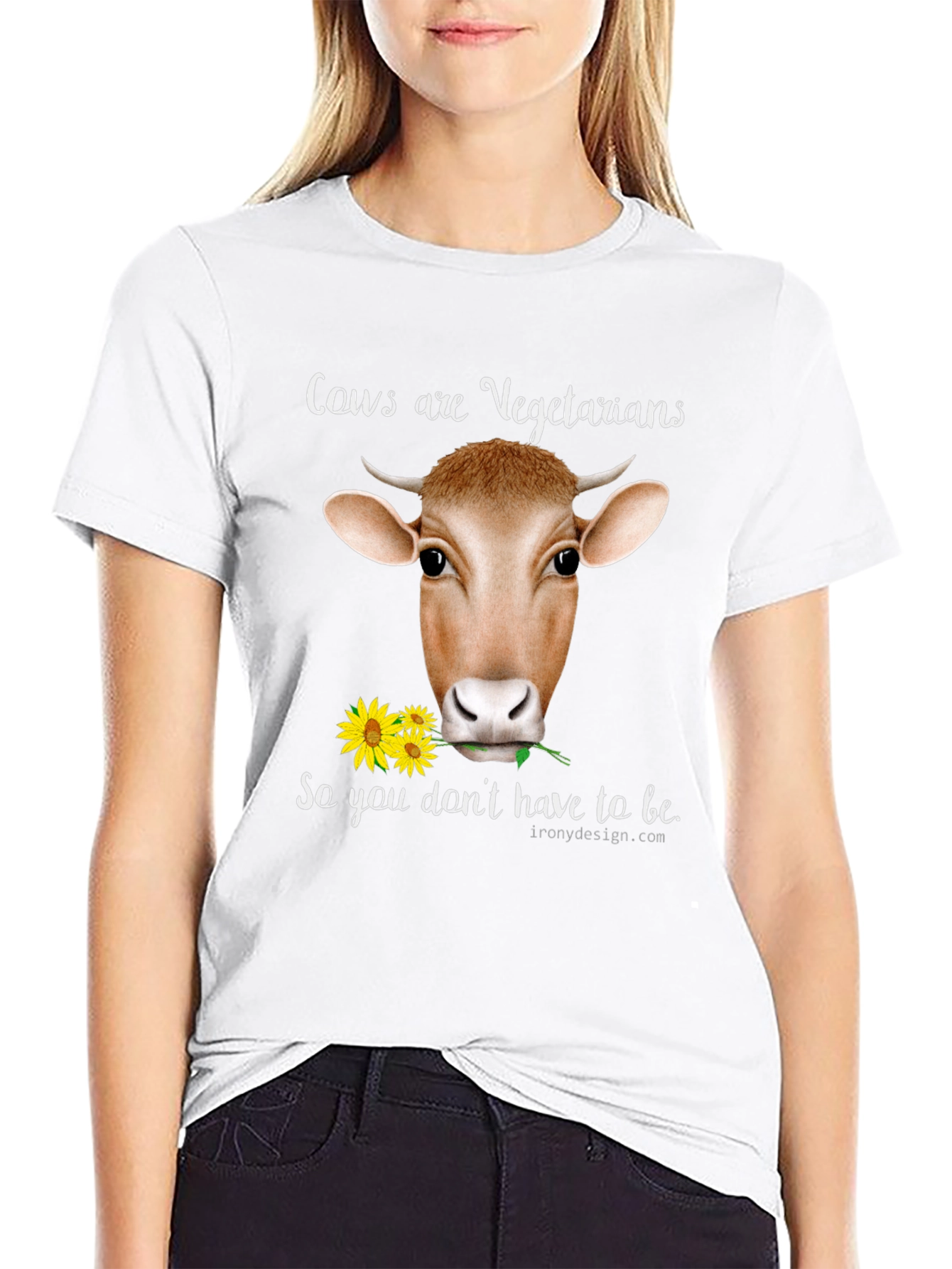 Cow Vegetarian T-Shirt - Unisex Cotton Tee