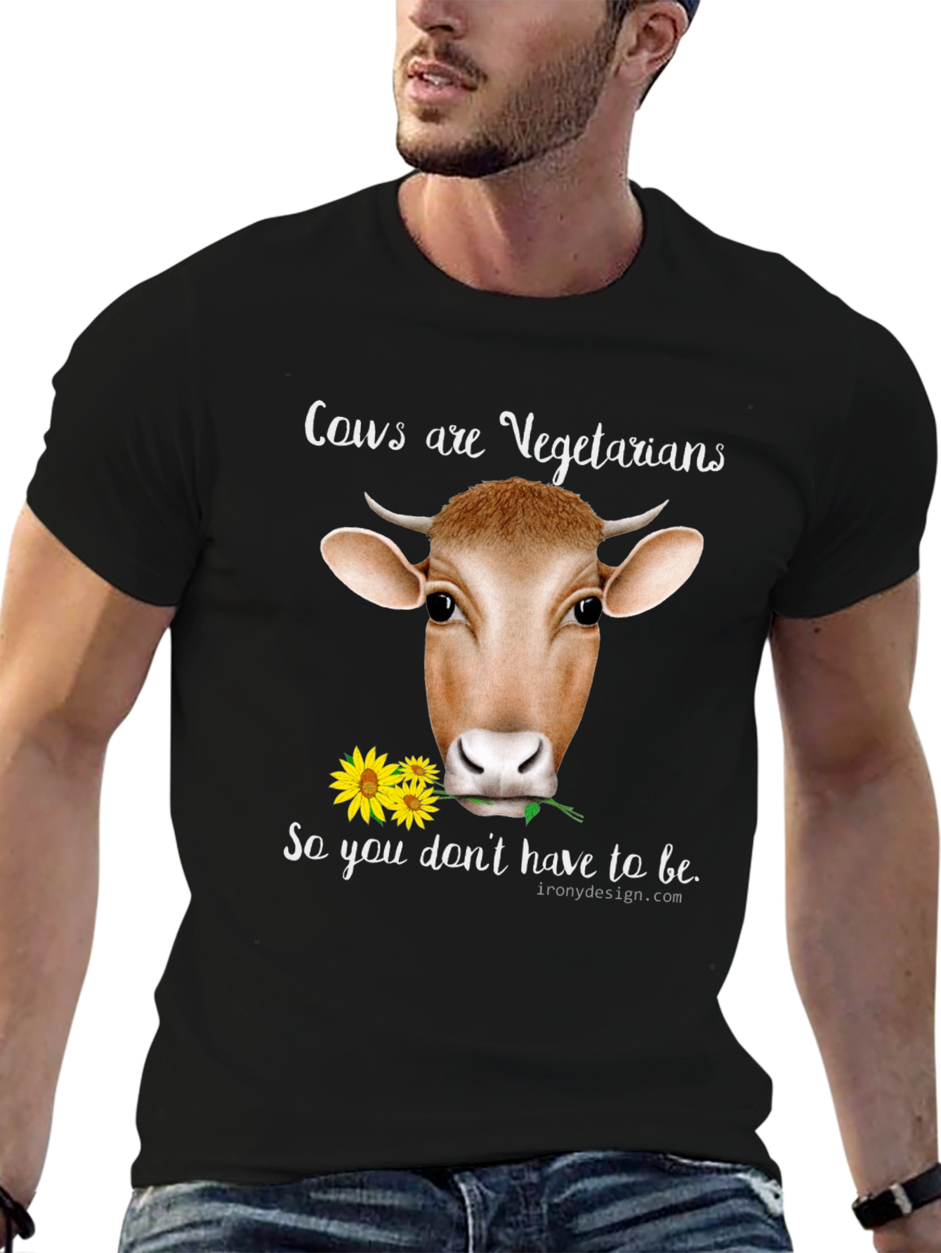Cow Vegetarian T-Shirt - Unisex Cotton Tee