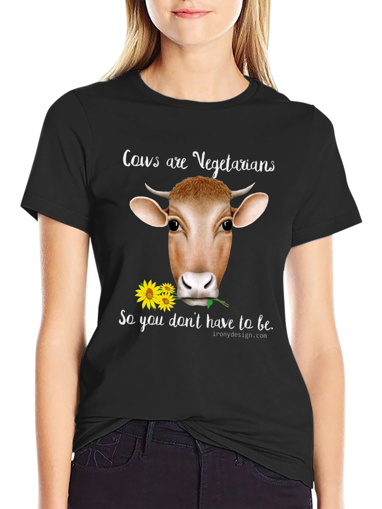Cow Vegetarian T-Shirt - Unisex Cotton Tee