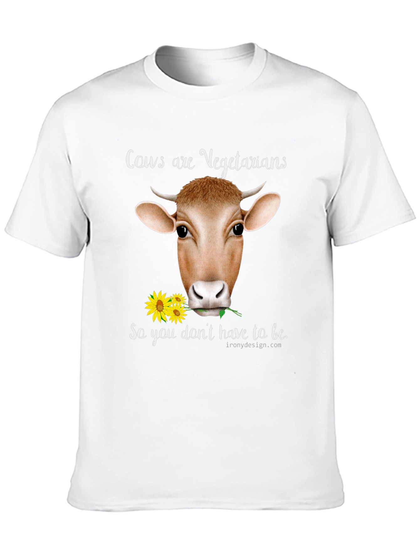 Cow Vegetarian T-Shirt - Unisex Cotton Tee