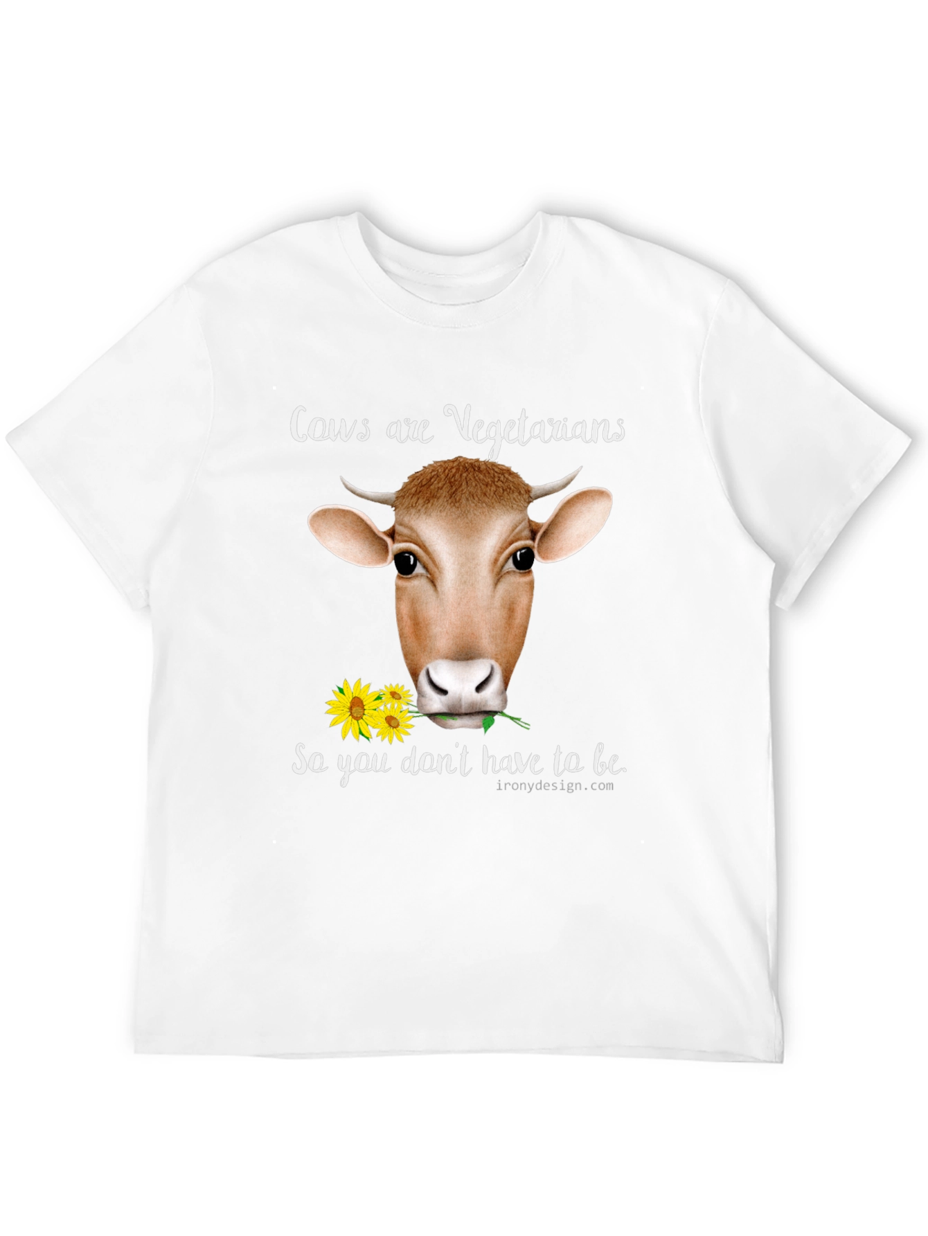 Cow Vegetarian T-Shirt - Unisex Cotton Tee