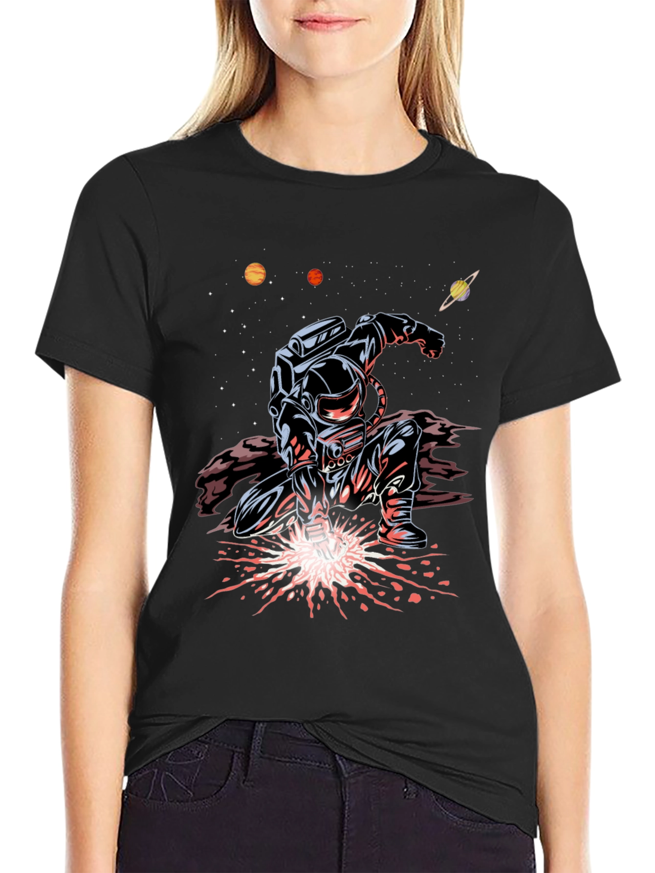 Astronaut Welder Graphic Tee