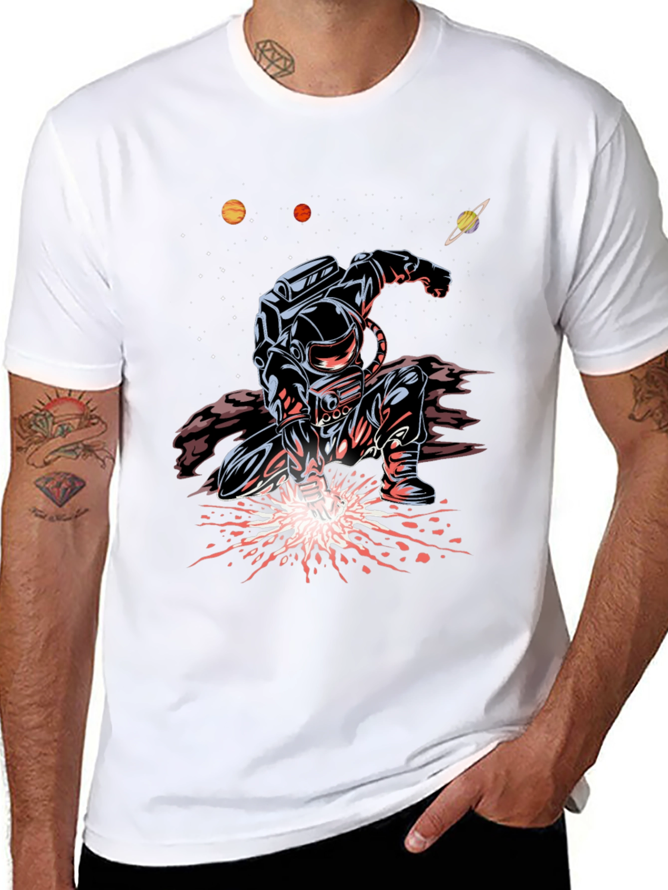 Astronaut Welder Graphic Tee