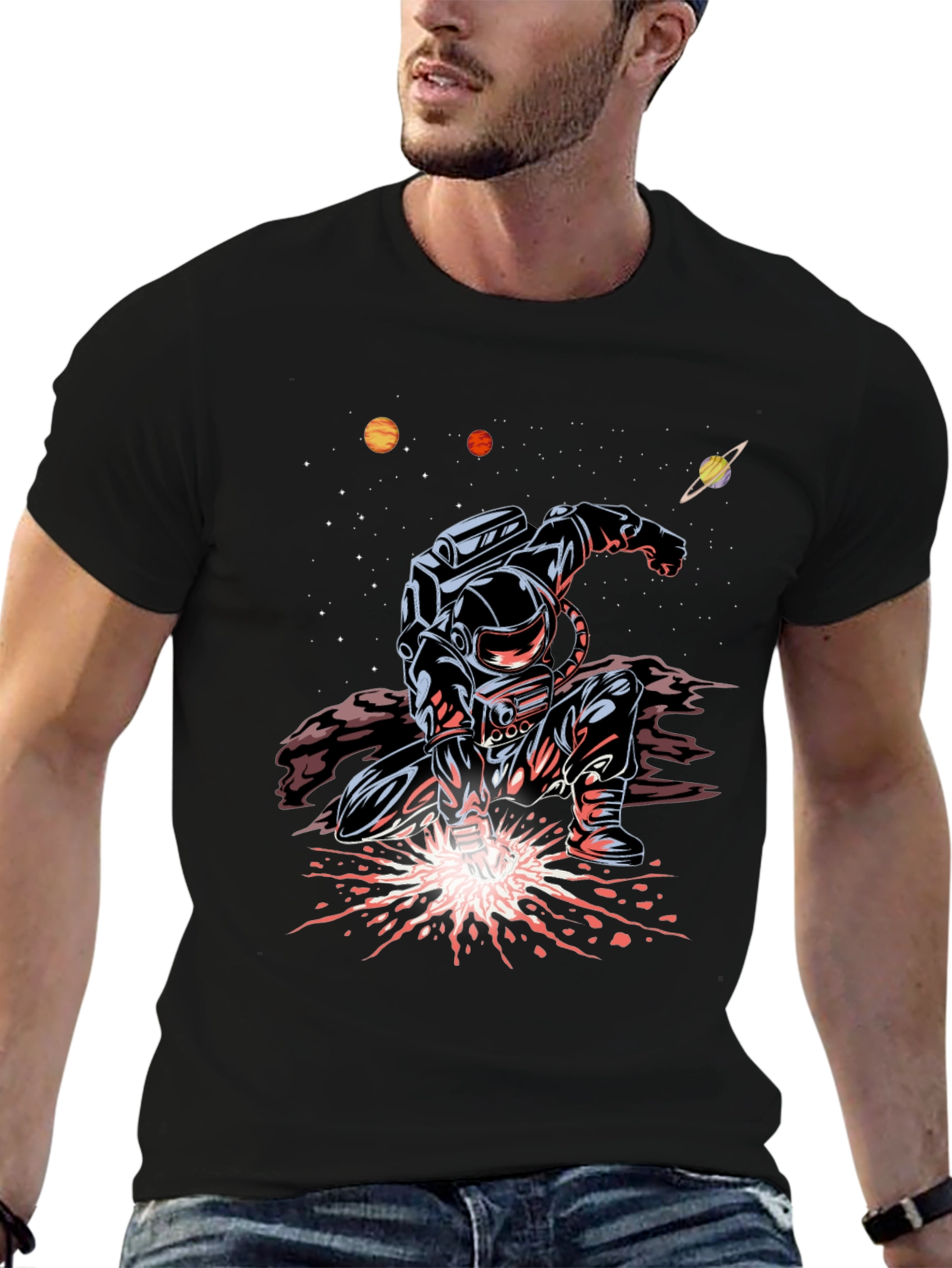 Astronaut Welder Graphic Tee
