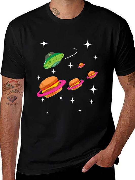 Cosmic Burger Planet Black T-Shirt