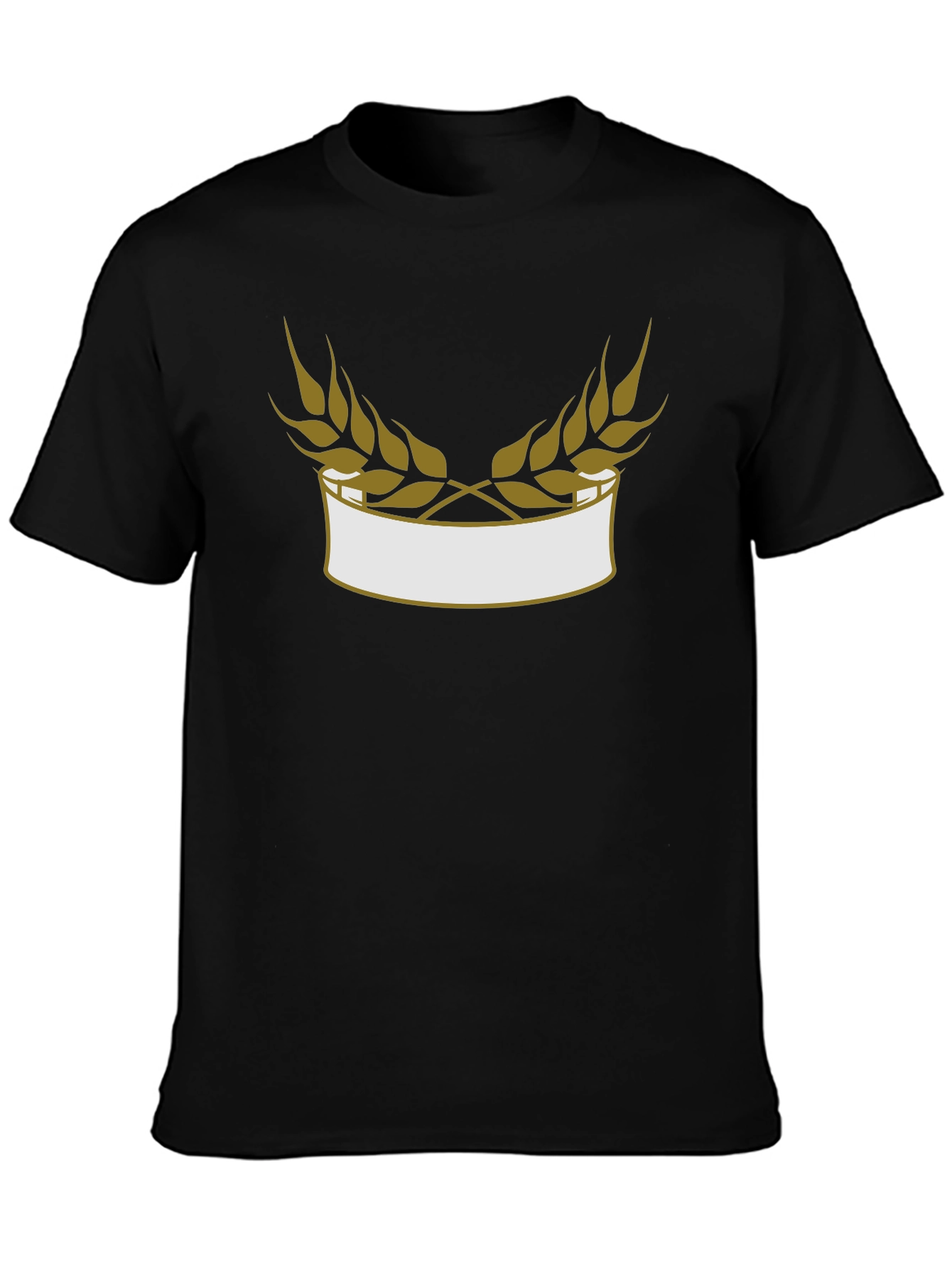 Wheat Laurel Black Tee
