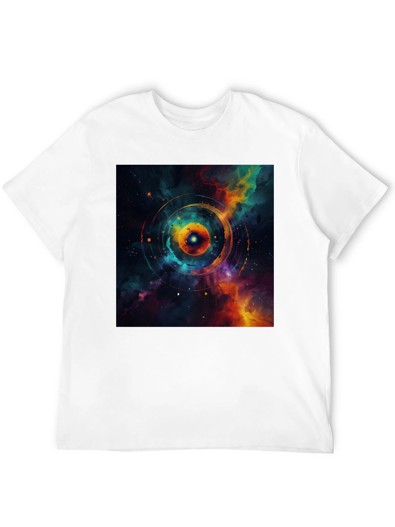 Nebula Galaxy Graphic Black T-Shirt