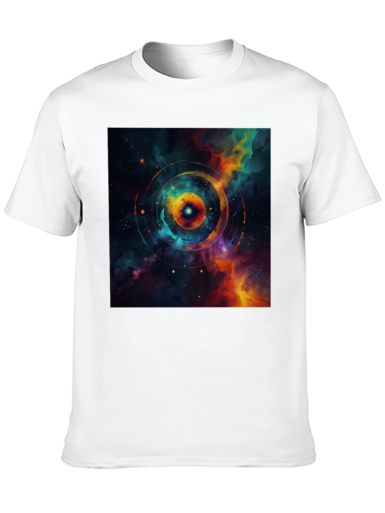 Nebula Galaxy Graphic Black T-Shirt