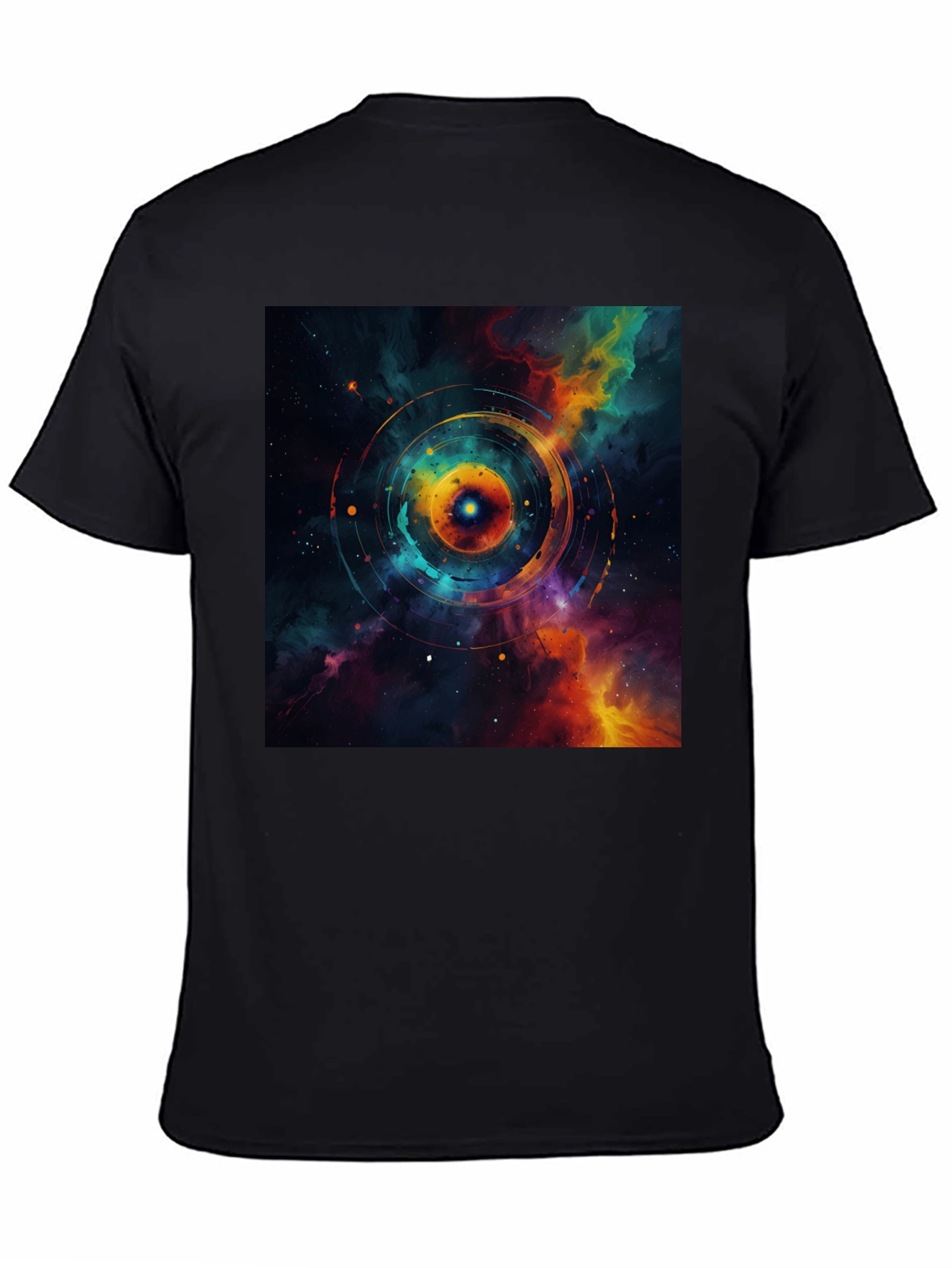Nebula Galaxy Graphic Black T-Shirt
