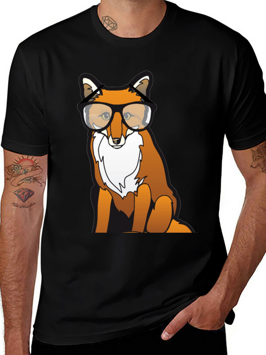 Fox with Glasses Graphic T-Shirt