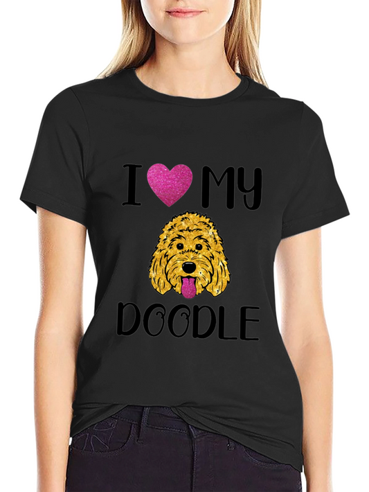 I Heart My Doodle T-Shirt - Cute Dog Lover Tee