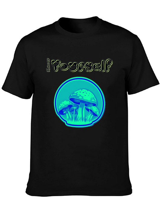 Groovy Mushroom Graphic Tee - Black Unisex T-Shirt