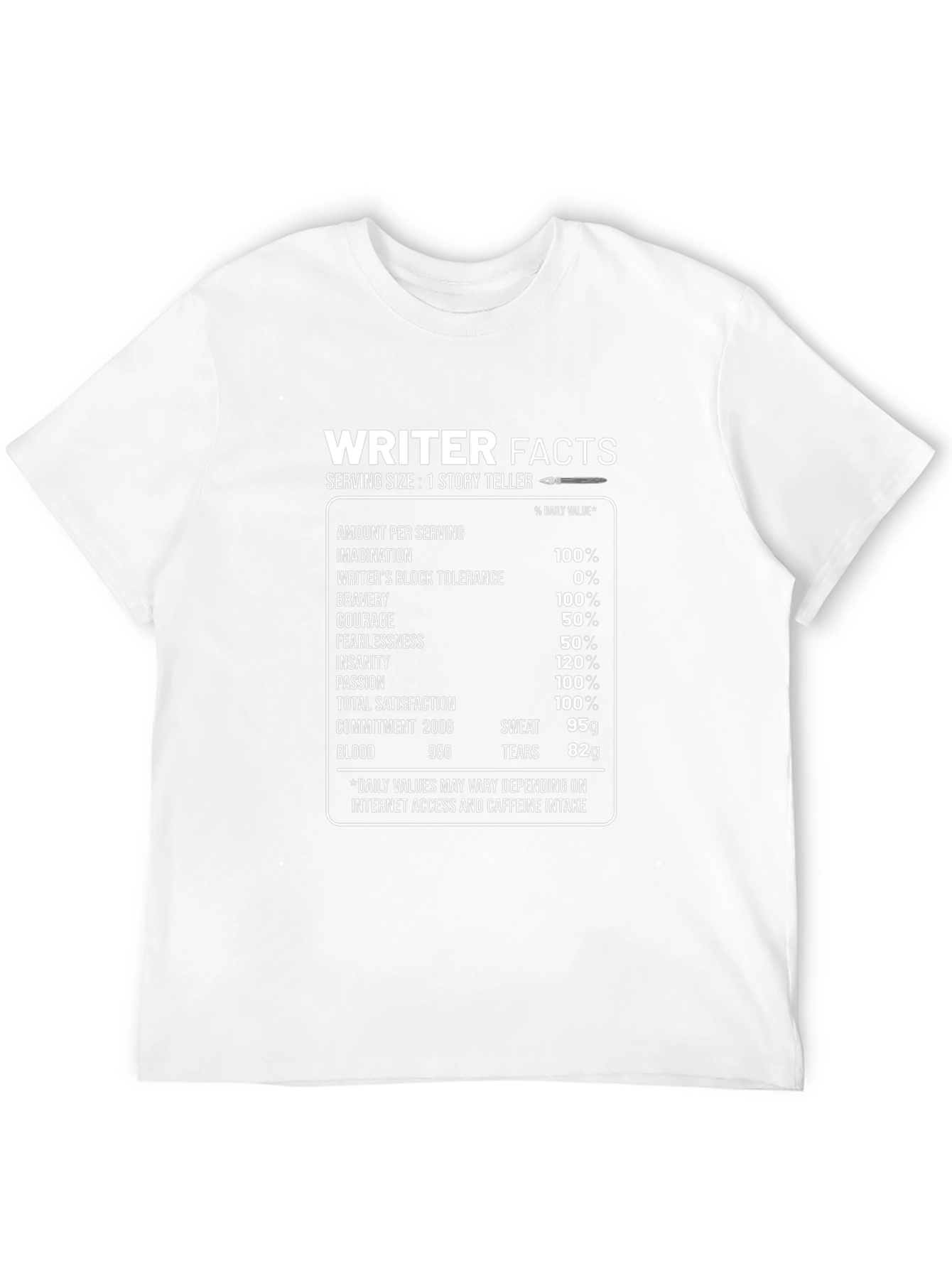 Writer Facts Graphic Novelty T-Shirt