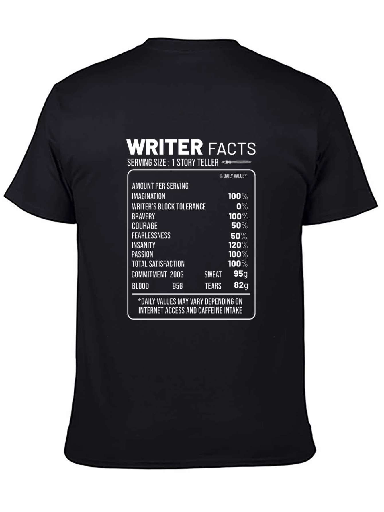 Writer Facts Graphic Novelty T-Shirt