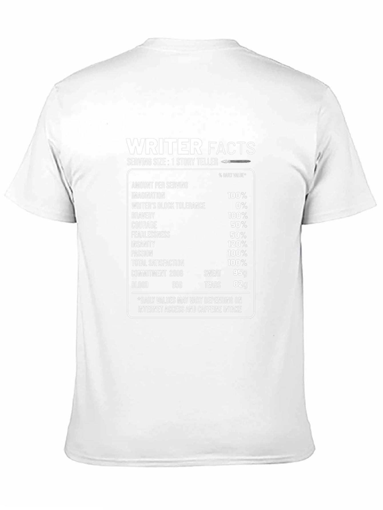Writer Facts Graphic Novelty T-Shirt