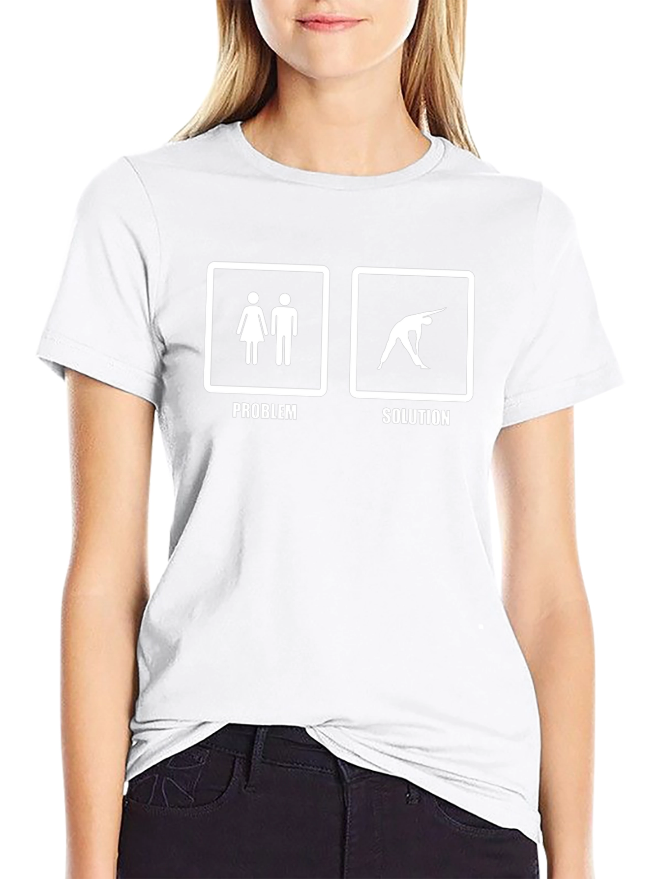 Problem Solution Yoga Black T-Shirt