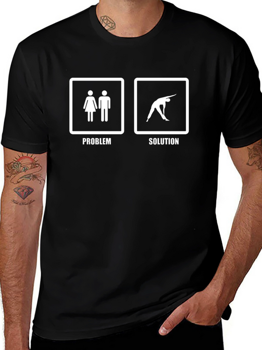 Problem Solution Yoga Black T-Shirt