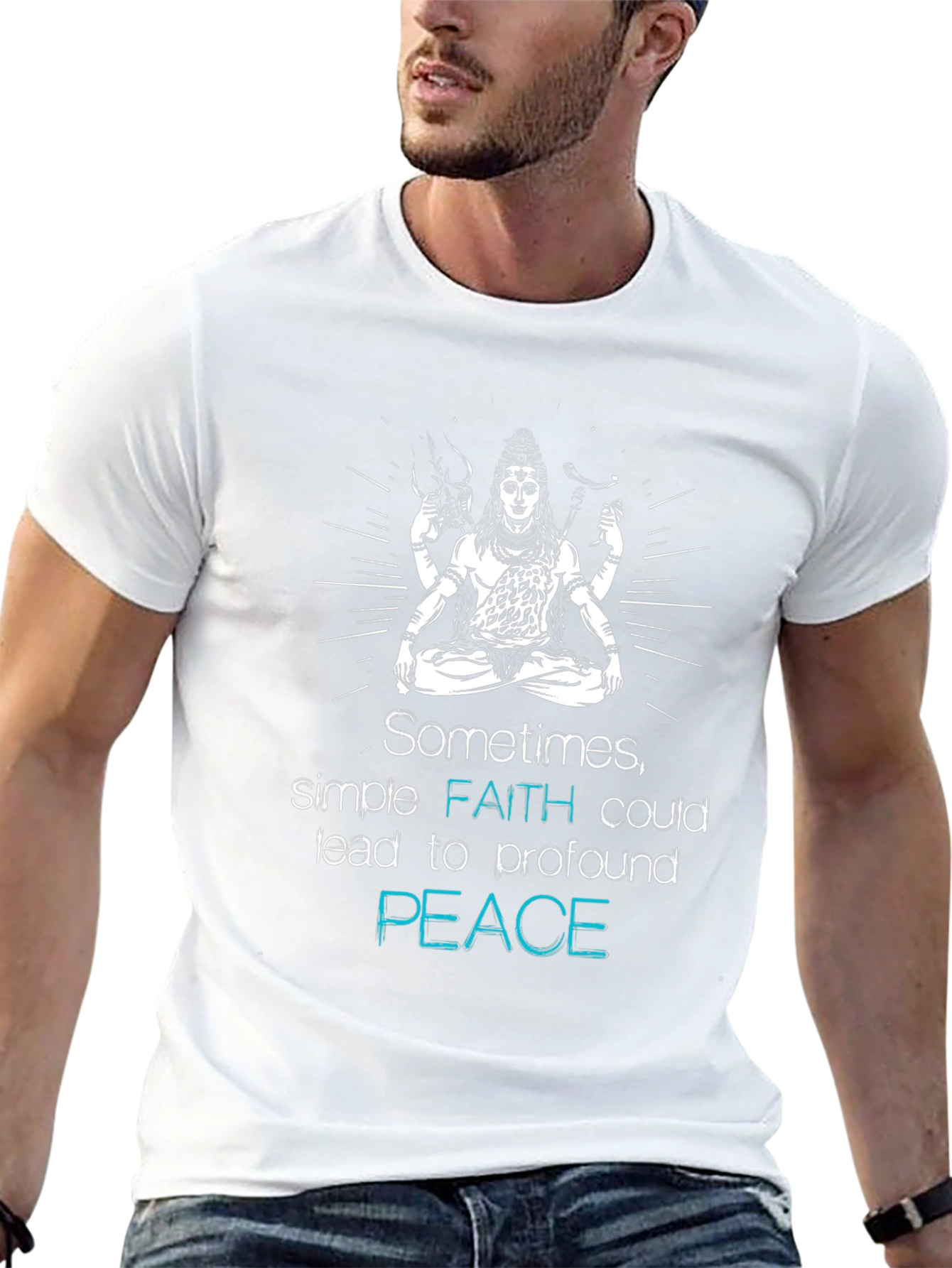 Shiva Graphic Tee: Faith & Peace