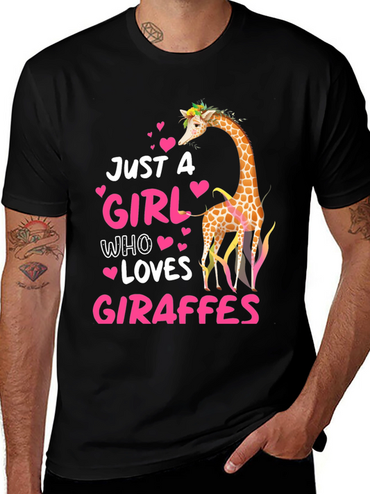 Giraffe Lover T-Shirt - Just a Girl Who Loves Giraffes