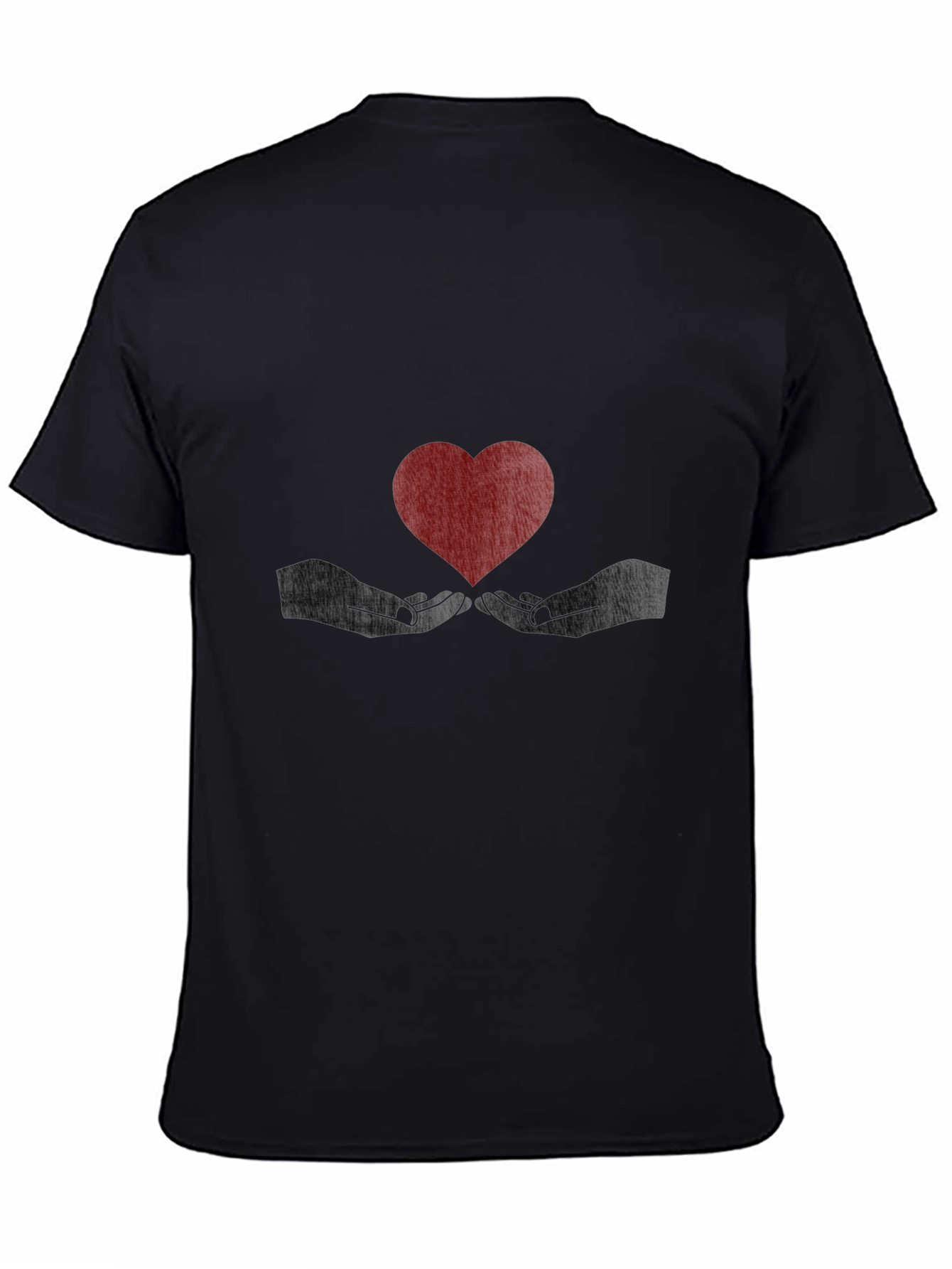 Heart in Hands Graphic Tee - Black T-Shirt