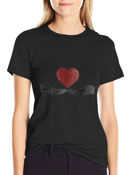 Heart in Hands Graphic Tee - Black T-Shirt